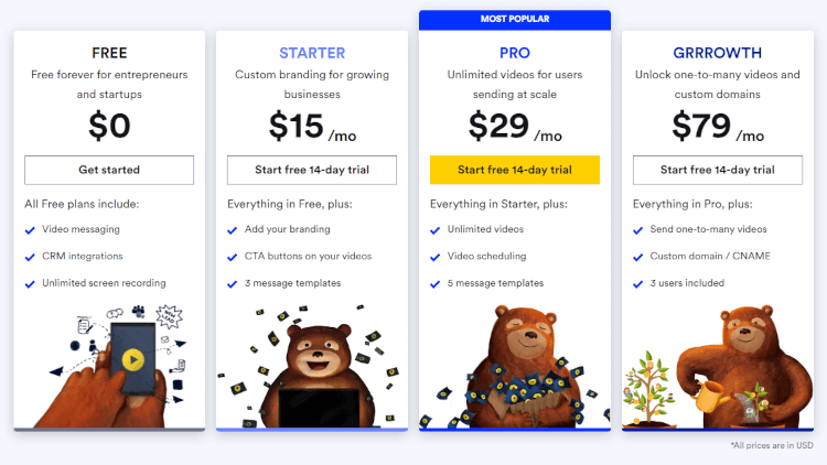 Bonjoro pricing