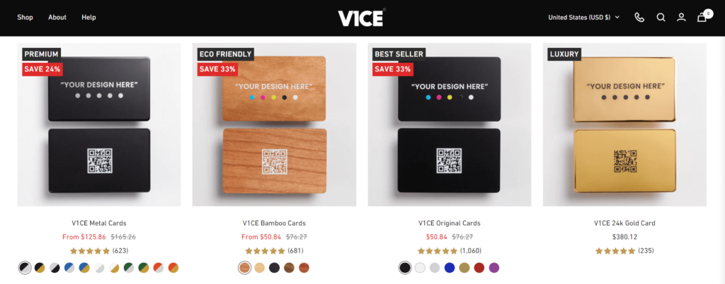 V1ce NFC cards